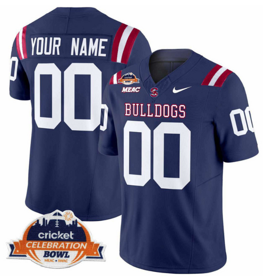 Custom South Carolina State Bulldogs Football Jersey Name, Number Stitched Navy