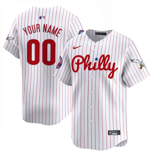 Custom Phillies and Eagles Jersey Name, Number Vapor Premier Limited Stitched Pinstripe