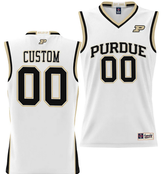 Custom Purdue Boilermakers Jersey Name and Number NIL College Basketball Lightweight White