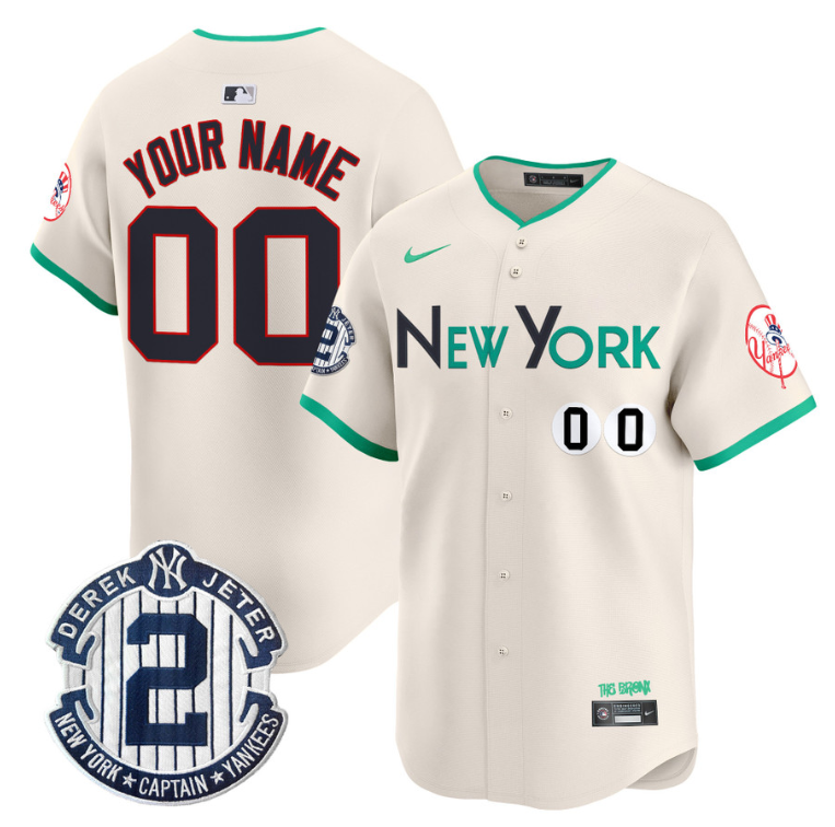 Custom New York Yankees Jersey City Connect Vapor Premier Limited Stitched Cream
