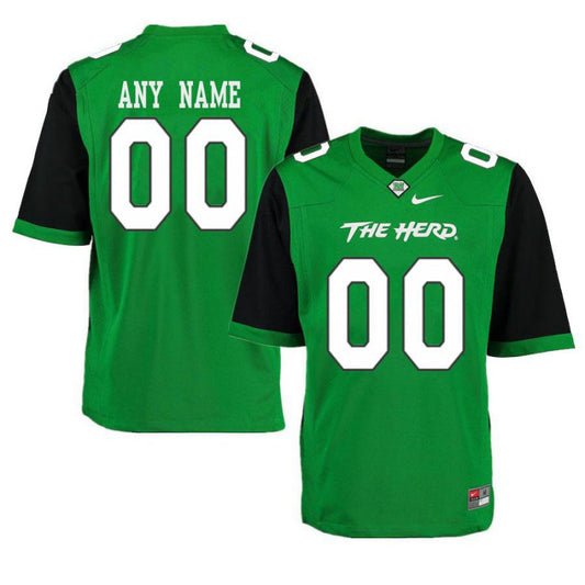 Custom Marshall Thundering Herd Jersey Name and Number NCAA College Football Green