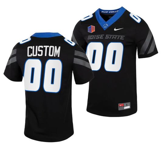 Custom Boise State Broncos Jersey Name and Number NCAA College Football Untouchable Black