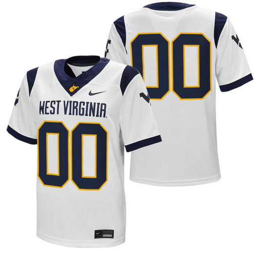 Custom West Virginia Mountaineers Jersey Name and Number College Football Stitched White
