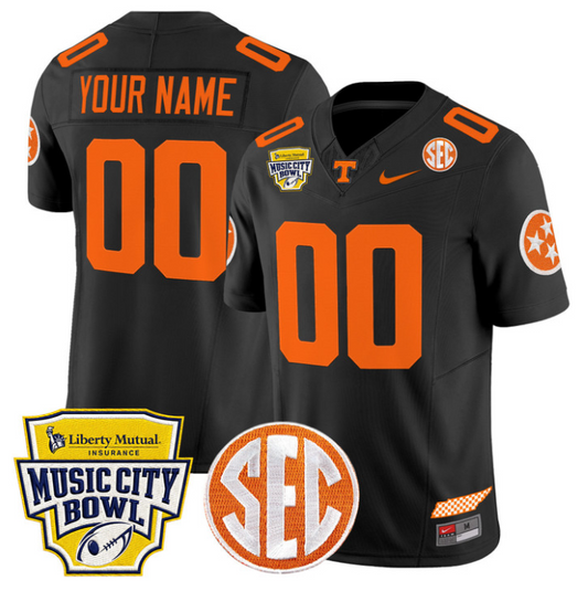 Custom Tennessee Volunteers Jersey 2025 Music City Bowl Vapor Limited