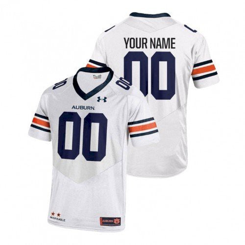 Custom Auburn Tigers Jersey Name and Number College NCAA Football White