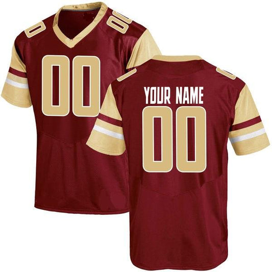 Custom Boston College Eagles Jersey Name and Number NCAA College Football Red Yellow