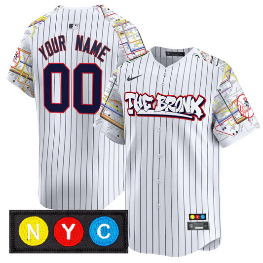 CustomNew York Yankees Jersey The Bronx Subway Style Vapor Premier Limited Stitched Pinstripe