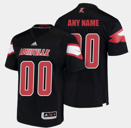 Custom Louisville Cardinals Jersey Name and Number NCAA College Football Black