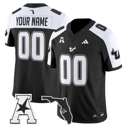 Custom South Florida Bulls Jersey 2025 Vapor Limited Stitched Black Alter