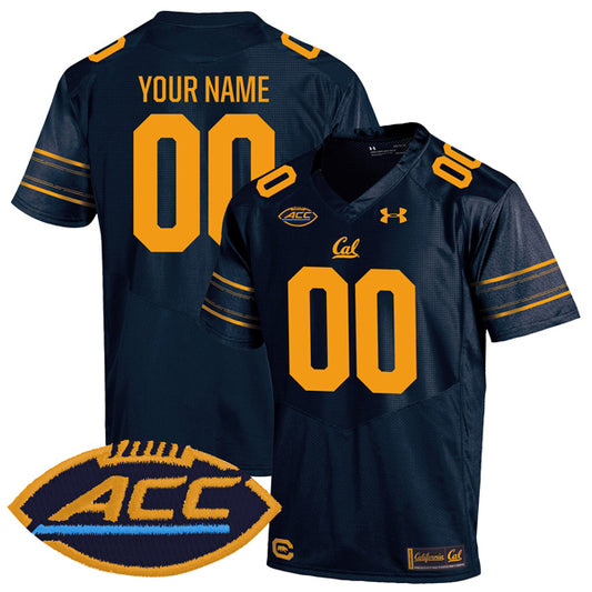 Custom California Golden Bears Jersey Name and Number College Football Navy Home Game – All Stitched