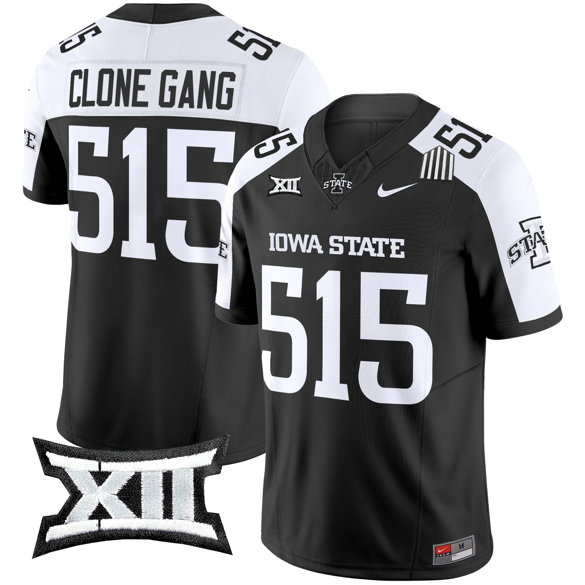 Clone Gang Jersey #515 Iowa State Cyclones 2025 Stitched Black Alternate