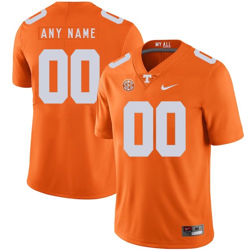 Custom Tennessee Volunteers Jersey Name and Number NCAA College Football Orange