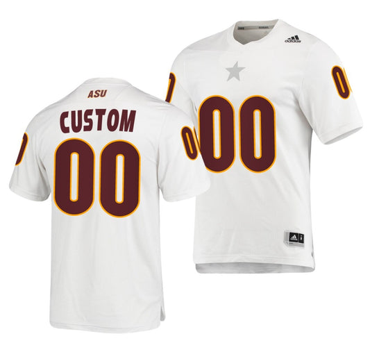Custom Arizona State Sun Devils Jersey Name and Number NCAA College Football White Replica AEROREADY