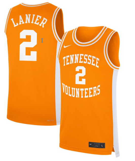 Chaz Lanier Jersey #2 Tennessee Volunteers Basketball NIL Orange