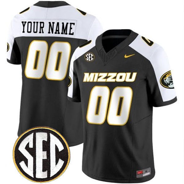Custom Missouri Tigers Jersey Name and Number College Football Alternate Black Vapor F.U.S.E Limited – All Stitched