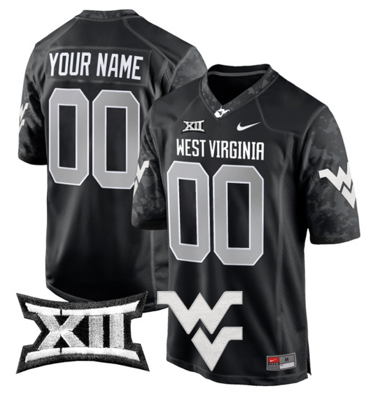 Custom West Virginia Mountaineers Jersey Name, Number Game Football Coal