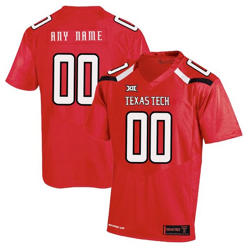 Custom Texas Tech Red Raiders Jersey Name and Number NCAA College Football Red