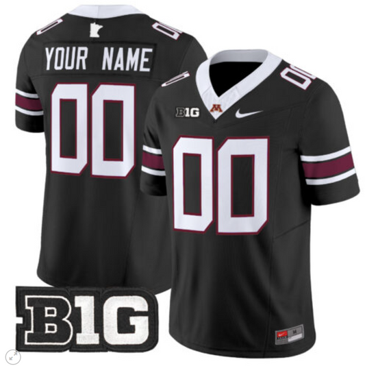 Custom Minnesota Golden Gophers Jersey Name and Number Vapor Limited Football Black