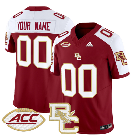 Custom Boston College Eagles Jersey 2024 Limited Stitched Maroon Alternate