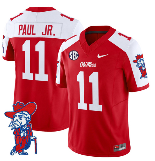 Chris Paul Jr Jersey #11 Ole Miss Rebels Vapor Limited College Football Stitched Red Alternate