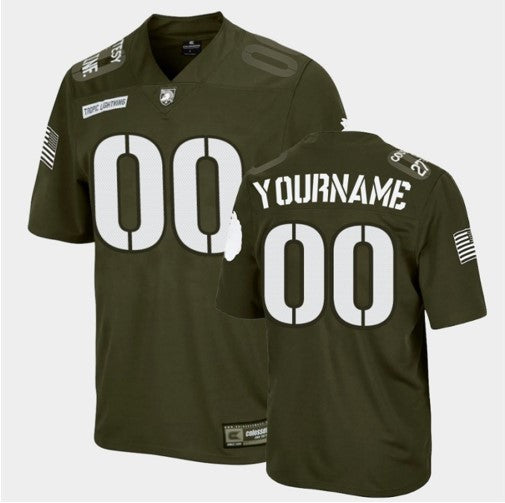 Custom Army Black Knights Jersey Name and Number NCAA College Football Green Rivalry
