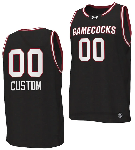 Custom South Carolina Gamecocks Jersey Name and Number College Basketball 2023-24 Black