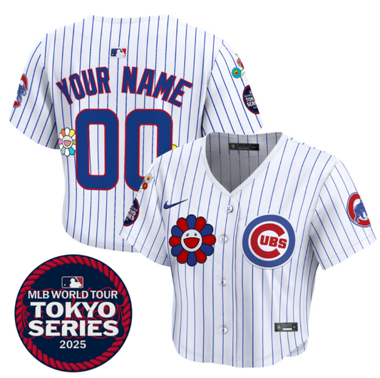 Custom Chicago Cubs Jersey Tokyo Series 2025 Crop Top Baseball Stitched Pinstripe