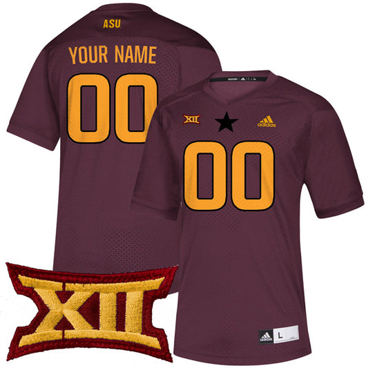 Custom Arizona State Sun Devils Jersey Name and Number College Football Maroon Game – All Stitched