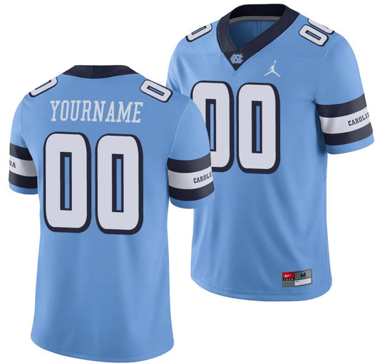 Custom North Carolina Tar Heels Jersey Name and Number NCAA College Football Alternate Blue