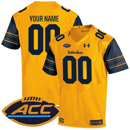 Custom California Golden Bears Jersey Name and Number College Football Gold Alternate Game – All Stitched
