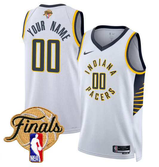 Custom Indiana Pacers Jersey 2025 Finals Swingman Stitched Association