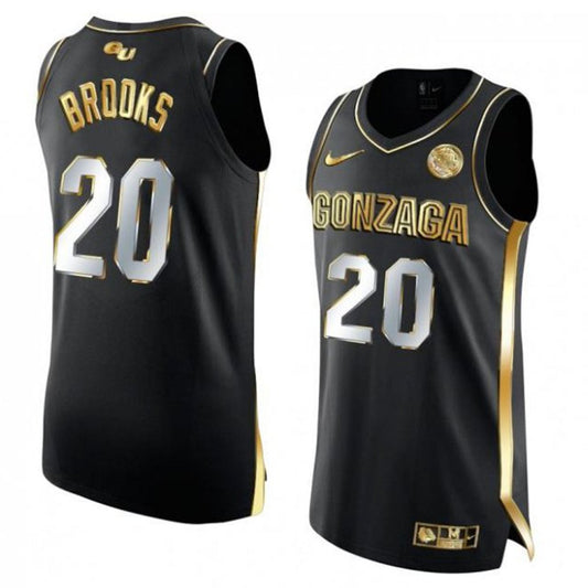 Colby Brooks Jersey Gonzaga Bulldogs College Basketball Black #201