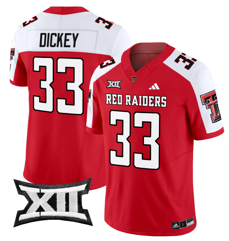Cameron Dickey Jersey #33 Texas Tech Red Raiders Vapor Limited Football White