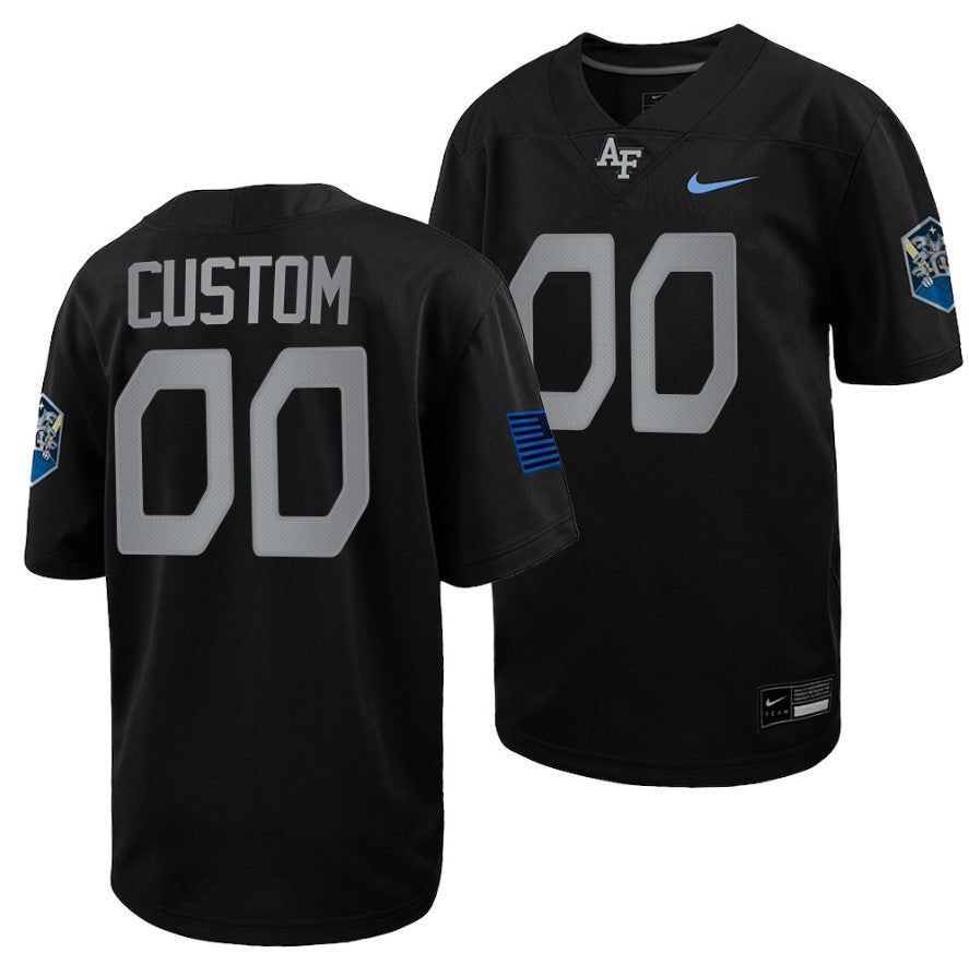 Custom Air Force Falcons Jersey Name and Number Football 2022 Space Force Rivalry Alternate Black