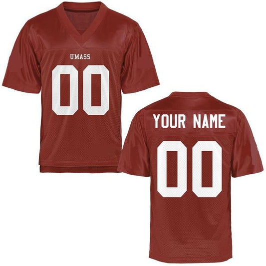 Custom UMass Minutemen Jersey Name and Number NCAA College Football Red