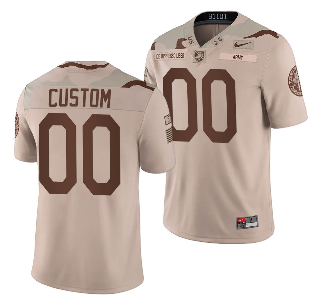 Custom Army Black Knights Jersey Name and Number NCAA College Football Oatmeal United We Stand Rivalry