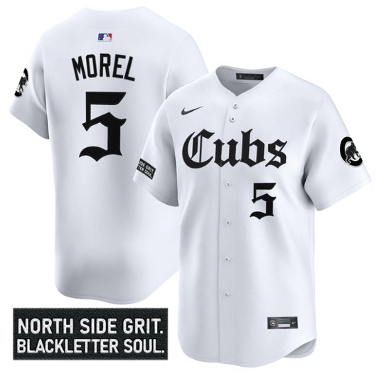 Christopher Morel Jersey #5 Chicago Cubs Gothic North Side Edition Vapor Limited Stitched White