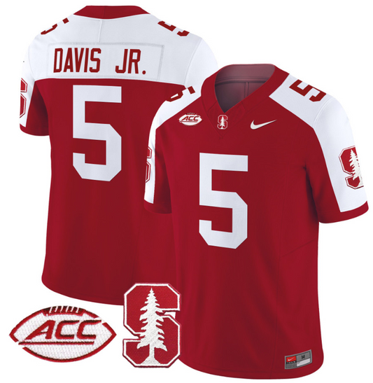 Chris Davis Jr Jersey #5 Stanford Cardinal Vapor Limited College Football Stitched Crimson Alternate