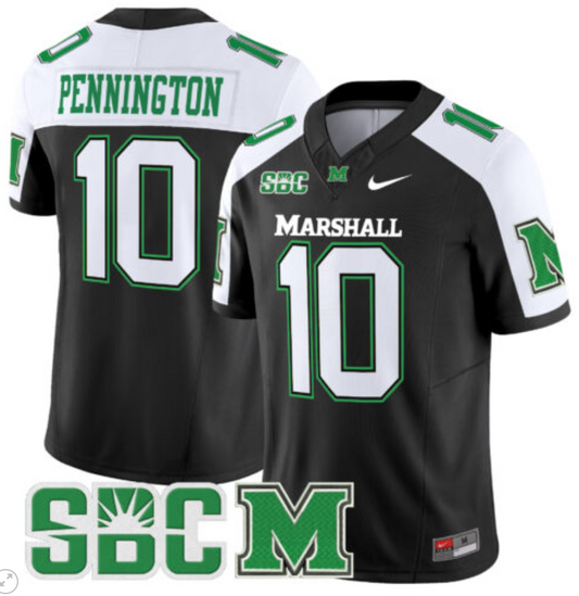 Chad Pennington Jersey #10 Marshall Thundering Herd Vapor Limited Football Black Alternate