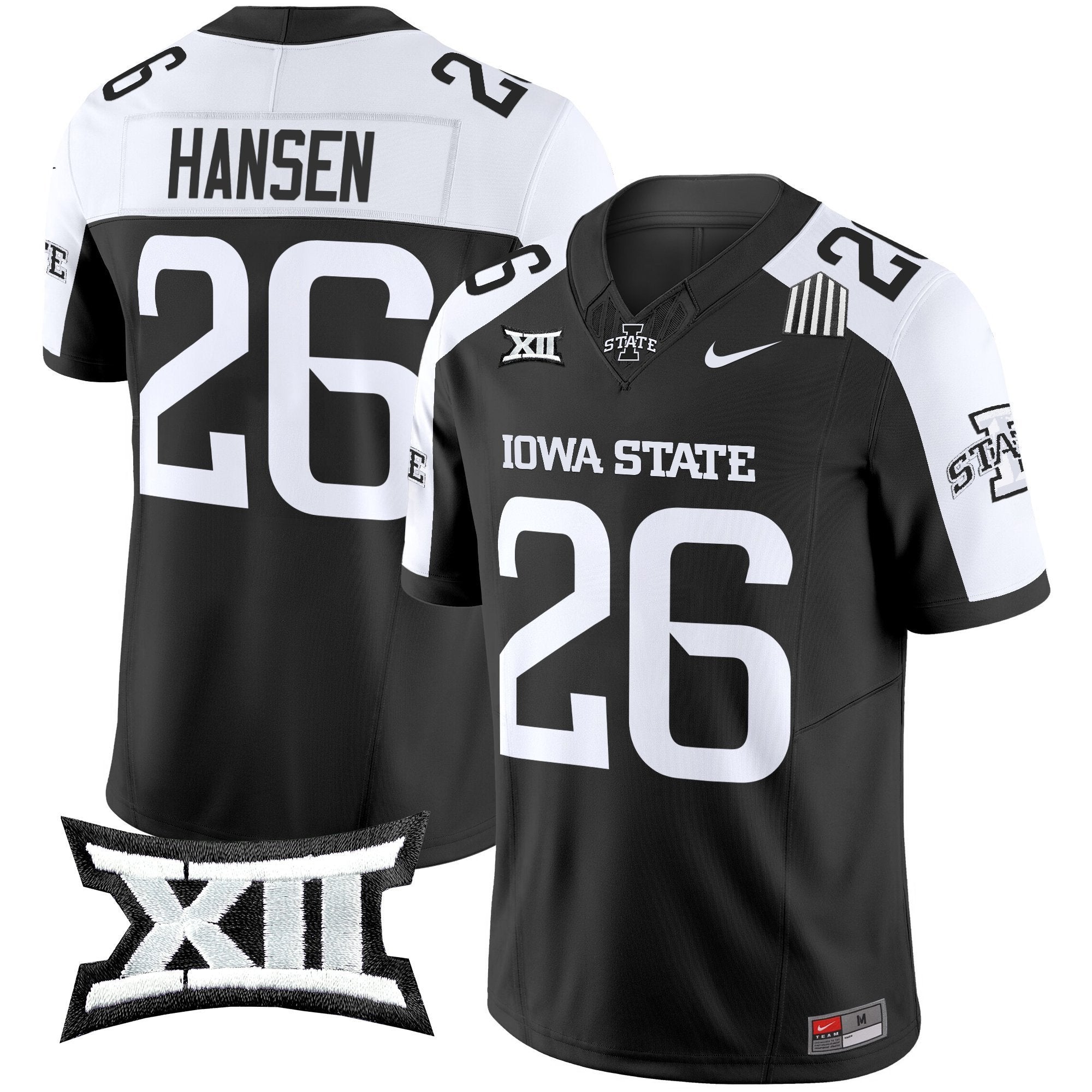 Carson Hansen Jersey #26 Iowa State Cyclones 2025 Stitched Black Alternate