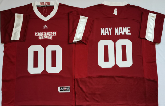 Custom Mississippi State Bulldogs Jersey Name and Number NCAA College Football Red
