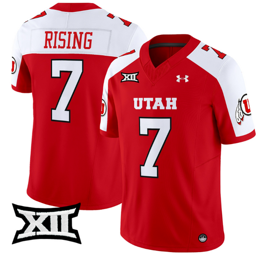 Cameron Rising Jersey #7 Utah Utes Vapor Limited College Football Stitched Red Alternate