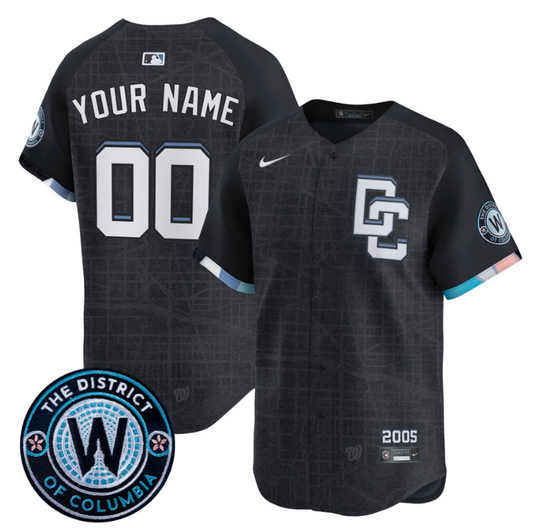 Custom Washington Nationals Jersey 2025 City Connect Vapor Premier Limited Stitched Navy