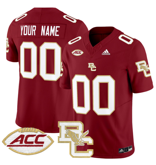 Custom Boston College Eagles Jersey 2024 Limited Stitched Maroon
