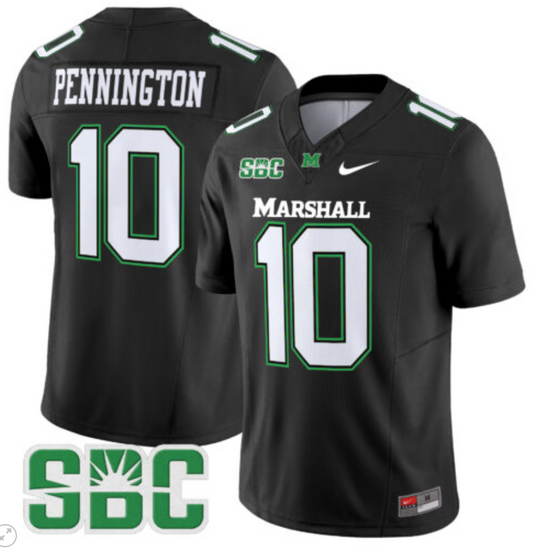 Chad Pennington Jersey #10 Marshall Thundering Herd Vapor Limited Football Black