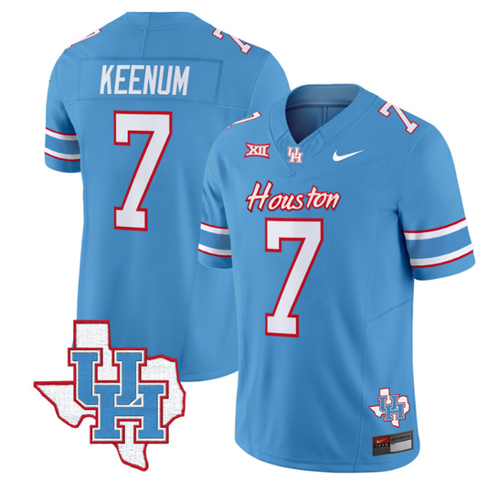Case Keenum Jersey #7 Houston Cougars Oilers Jersey Inspired Vapor College Football Limited Stitched Blue