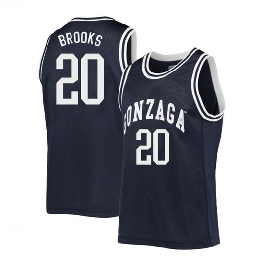 Colby Brooks Jersey Gonzaga Bulldogs College Basketball Navy #201
