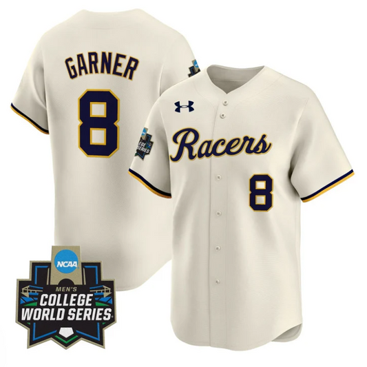Carson Garner Jersey #8 Murray State Racers 2025 World Series Stitched Cream