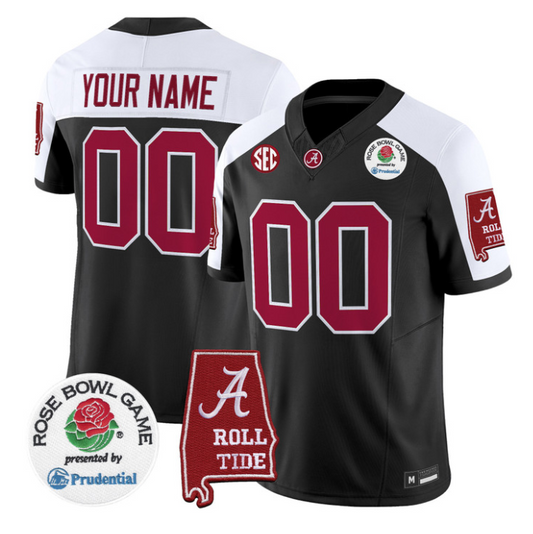 Custom Alabama Crimson Tide Jersey 2026 Rose Bowl Patch Stitched