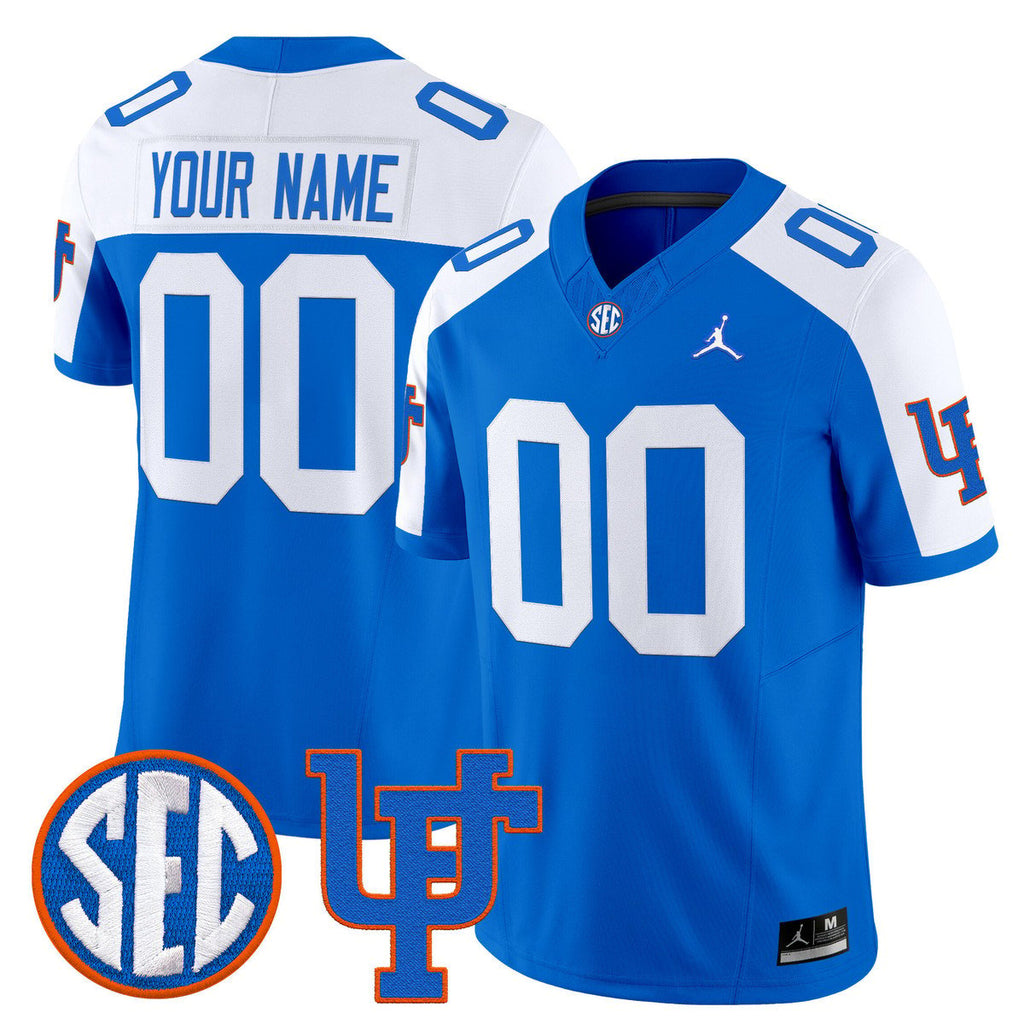 Custom Florida Gators Jersey Name, Number 1960s Throwback Vapor Limited Royal